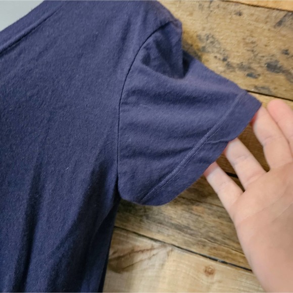 SALE-T. La Anthropology women's navy blue boho peplum shirt size xs - Picture 5 of 10